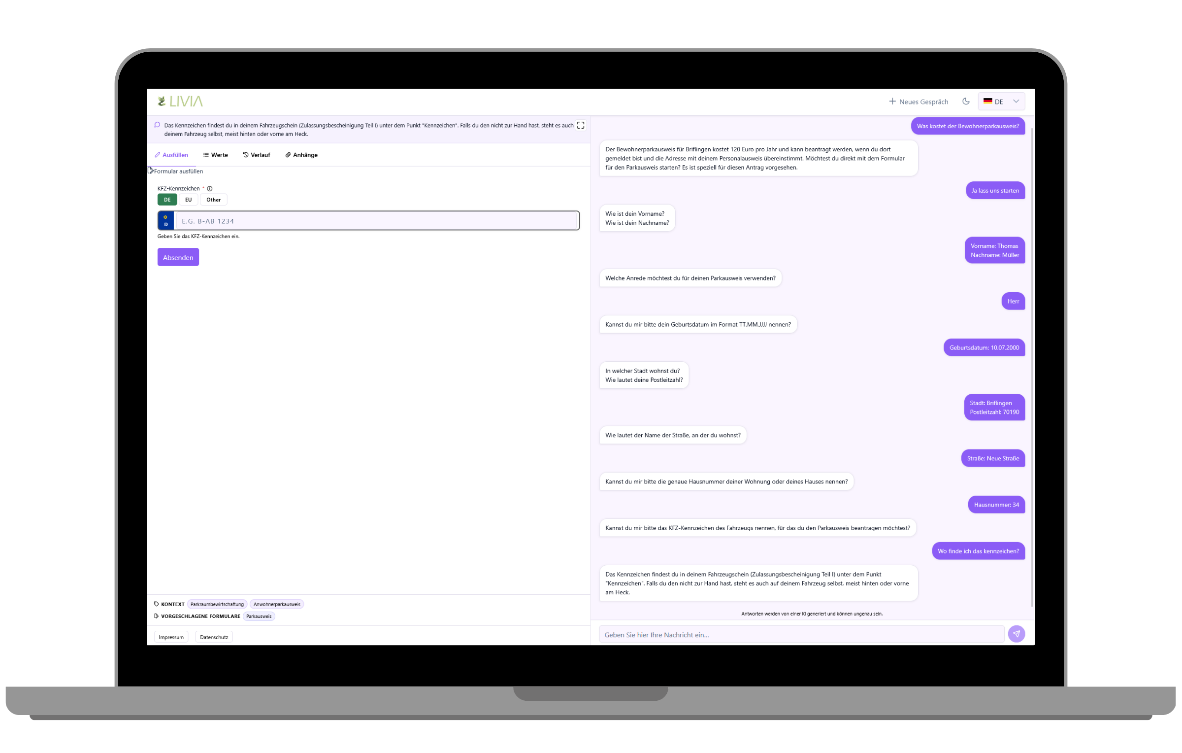 LiviaAI App Screenshot